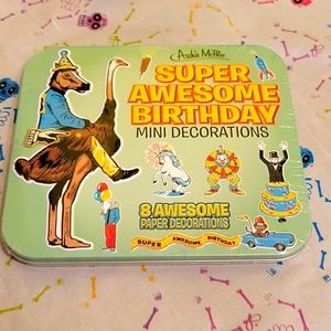 NWOT Archie McPhee Super Awesome Mini Birthday Decorations